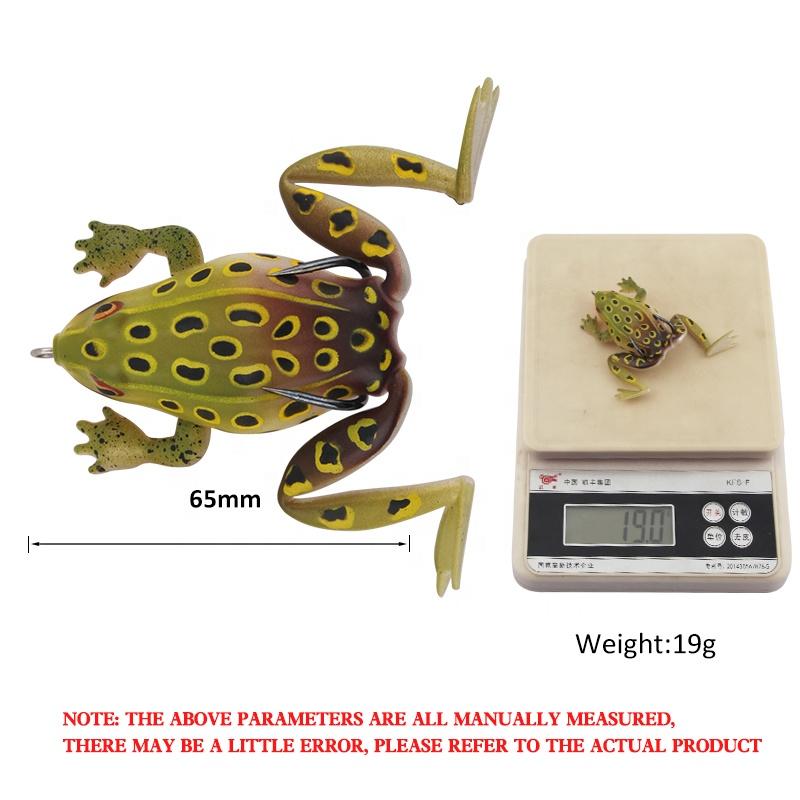 Fishing Lures Frog Soft Baits 65mm/19g FLOATING Silicone Gel Bait Artificial Bait with Blister Pack Box