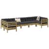 VidaXL Garden Lounge Set 7 Pcs with Cushions Impregnated Pine Wood, Outdoor Sofa Set, Sofa Set 3299624