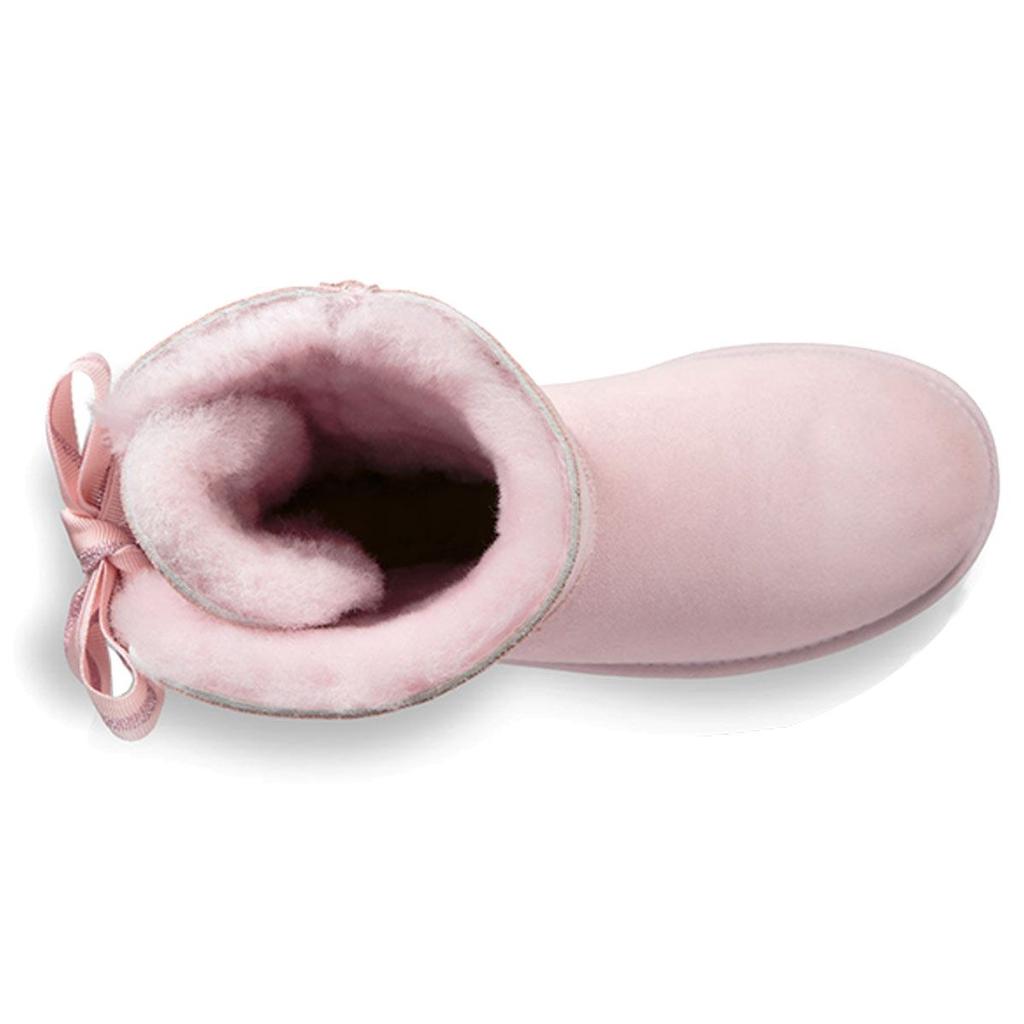 UGG Customizable Bailey Bow Short Fleece Lined Snow Boots Women Boots Pink 1098075-SLPN