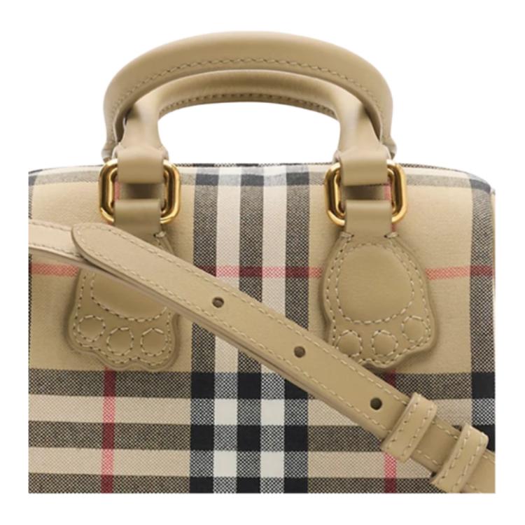 Burberry Mini Leather Top Handle Bag Women handbags Beige 81174171