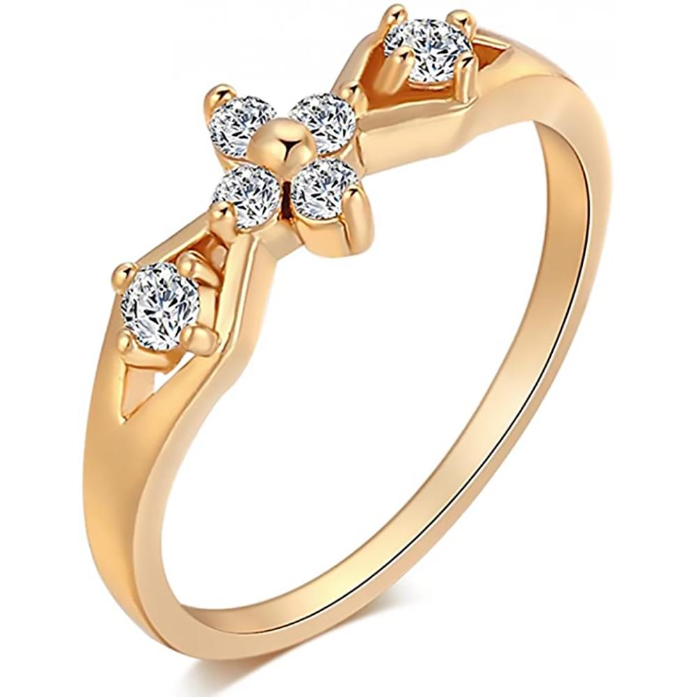 4 размера нежные блестящие белые украшения из циркона медное обручальное кольцо ювелирный подарок