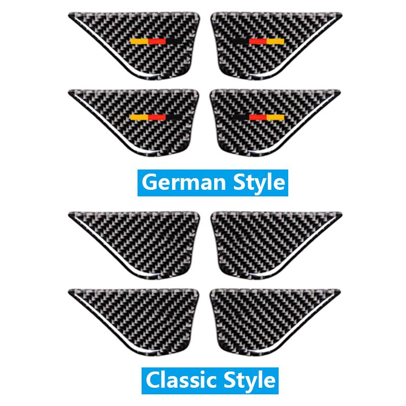 4 шт., углеродное волокно, автомобильные внутренние дверные ручки, чехлы для чаш, автомобильные наклейки, автоаксессуары для Mercedes Benz C Class W205 C180 C200