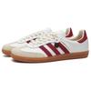 Спортивный и Роскошный x adidas Samba OG Белый Основной Бордовый Унисекс Кроссовки Обувь-Белый Облачно-Белый IF5660
