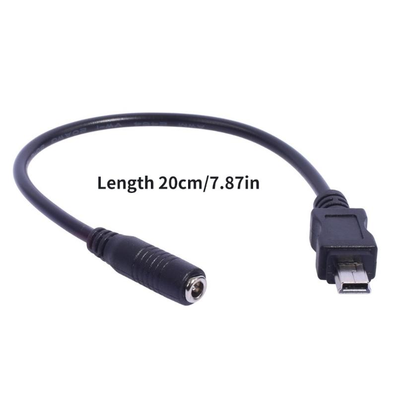 Mini USB Charging Cable for Tablets, Phones, Cameras 3.5x1.35mm Female to Mini USB Male 20cm Length