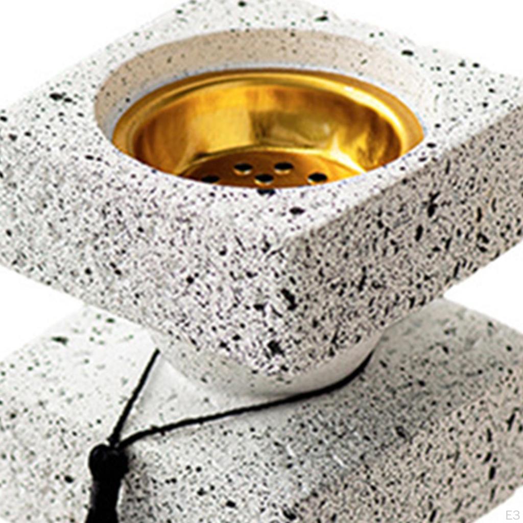 Burner Holder Table Centerpiece Compact Resin Fragrance Censer for SPA Meditation Tea Room Bedroom