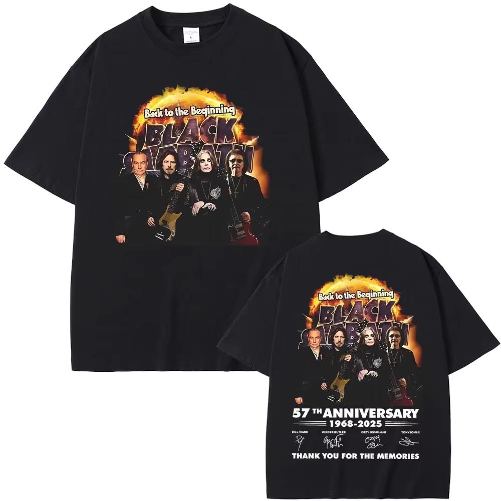 Rock Band Black Sabbath Ozzy Osbourne Back To The Beginning Спасибо за воспоминания Футболка Мужская Хэви-метал Оверсайз Футболка