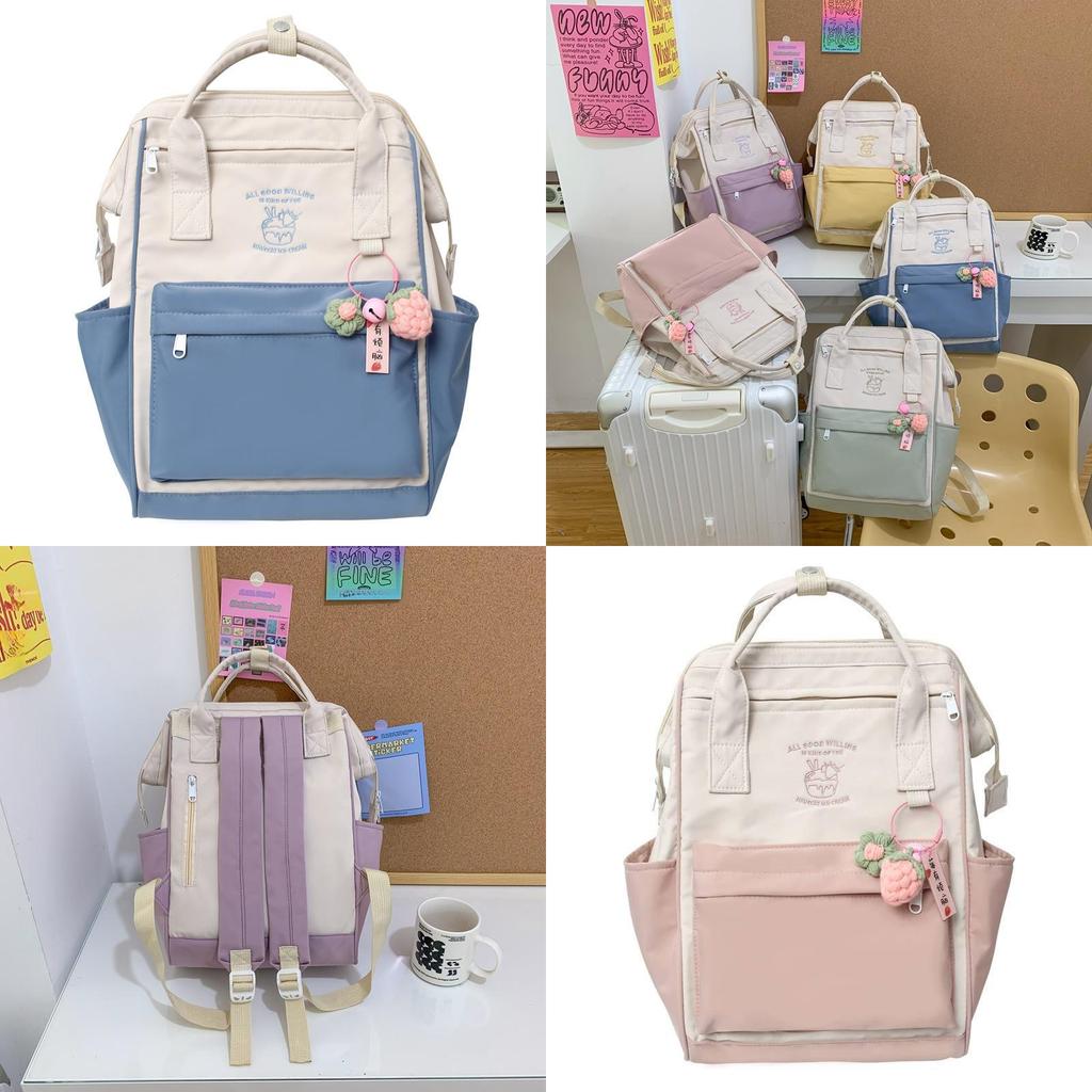 Forest Fairy Princess Nylon Backpack Lightweight Waterproof Trendy Student Bag For Girls