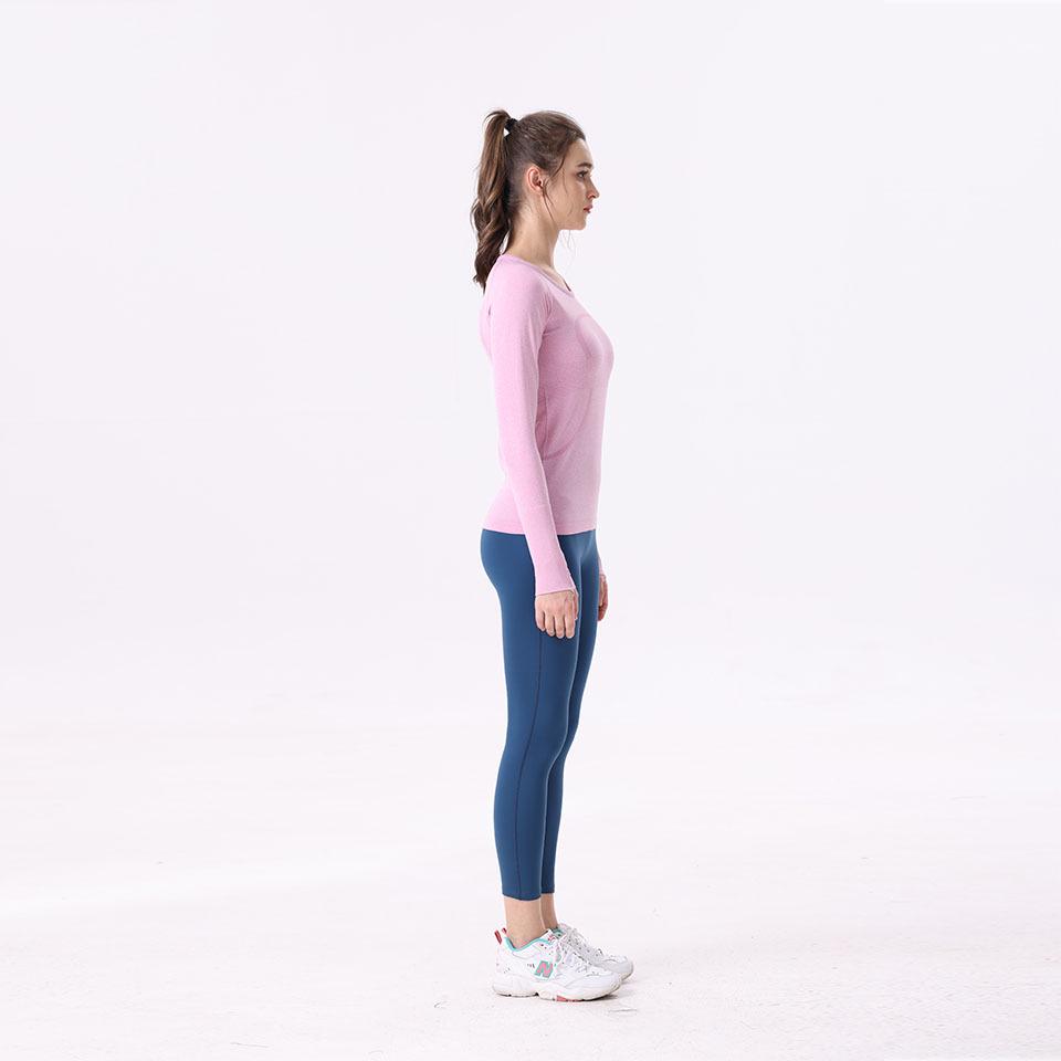 Женская футболка 2.0 для йоги с длинным рукавом, быстросохнущая - Высокоэластичная, облегающего кроя для бега и пилатеса.