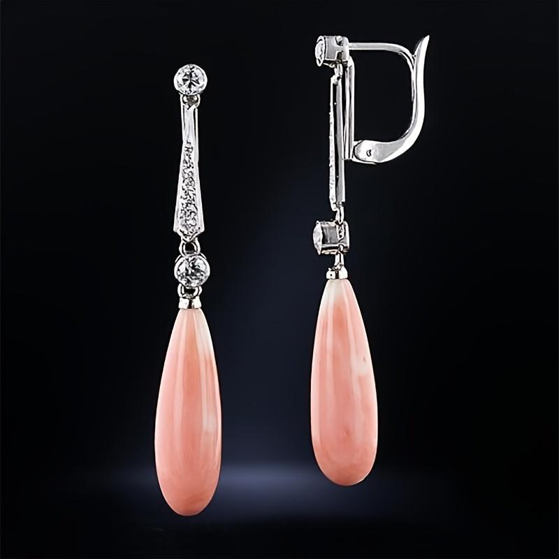 Винтажные висячие серьги в стиле бохо с коралловым принтом, длинные ювелирные изделия, подарок для женщин и девочек