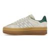 adidas Кроссовки Gazelle Bold Молочно-белые Серебристый Металлик Зеленый Женские Кремовые Студенческий-зеленый JI0328