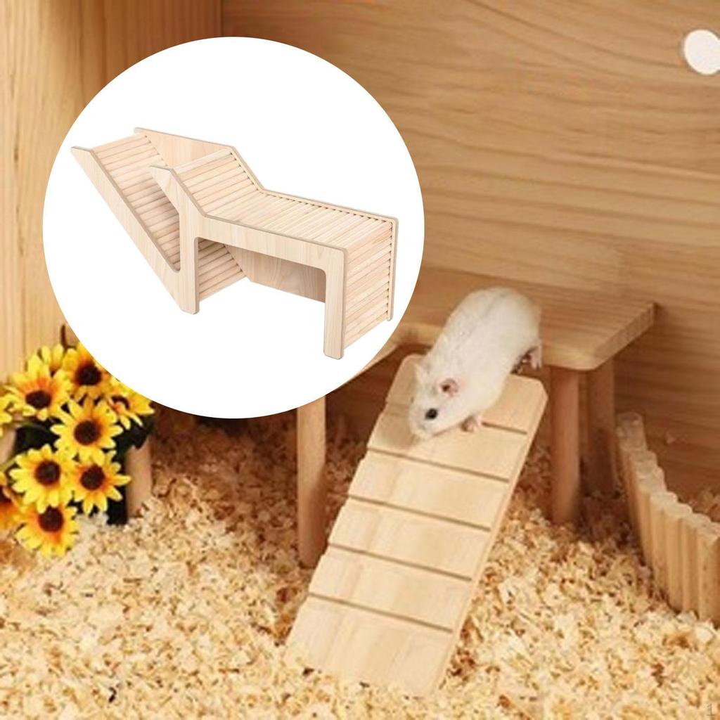 Hamster House and Habitat Small Pet Castle Home Chew Cage Toy,Wood,Small Animal Hideout Hut Play Toy