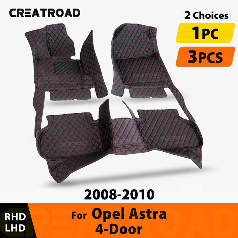 Автомобильные коврики для пола для Opel Astra 4 двери 2008 2009 2010 Автомобильные коврики для ног Автомобильный ковер Накладка Аксессуары для интерьера