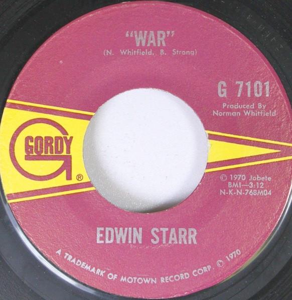 7-дюймовая пластинка EDWIN STARR - War / He Who Picks A Rose G7101 Gordy 1970 US Соул/Фанк Б/У