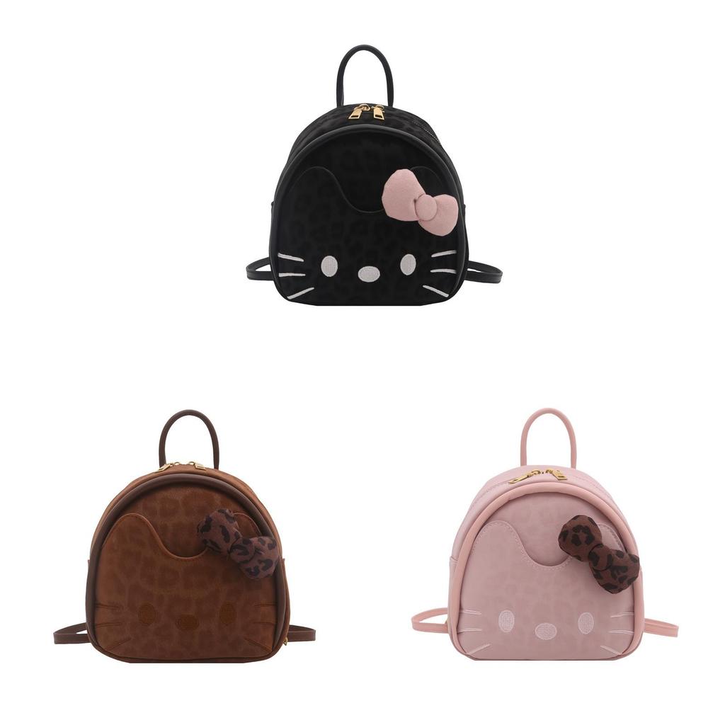 Hello Kitty Cartoon Cat Kids Backpack With Breathable Pu Material For School And Daily Use