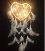 Unicorn Feather Dream Catcher Wind Chimes Big Dreamcatcher for Home Decoration LED Night Light