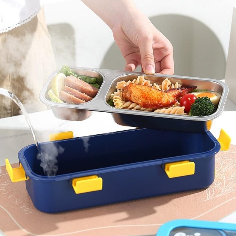 Eco Friendly Stainless Steel Lunch Box Removable Divided Lunch Box Travel Food Tray Picnic