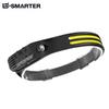 LED COB Induction Headlamp Built-in Battery Sensor Head Flashlight USB Rechargeable 5 Lighting Modes Waterproof Headlight