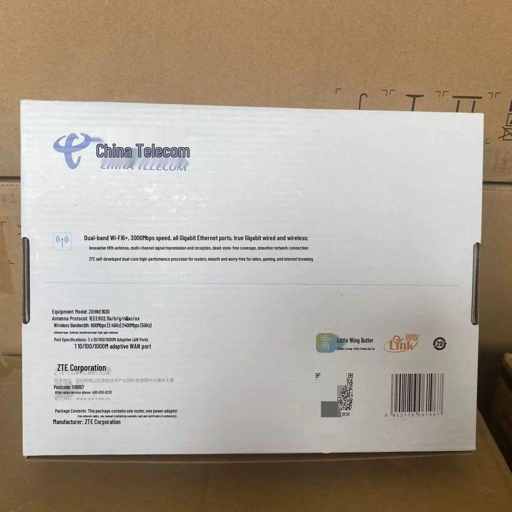 ZTE E1630 WiFi 6 Dual-Band Mesh Router with 3000M Gigabit Ports