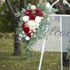 Corner Flowers Artificial Wedding Arch Flowers Kit Wedding Aisle Decoration Wedding Arch Flowers Wedding Welcome Sign Decor