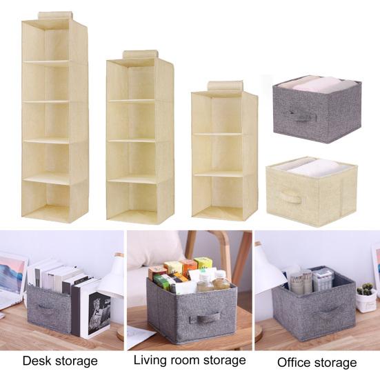 Подвесная сумка для хранения в гардеробе Многослойная противоскользящая большая несущая способность с ящиками Складная одежда Носки Органайзер для хранения нижнего белья