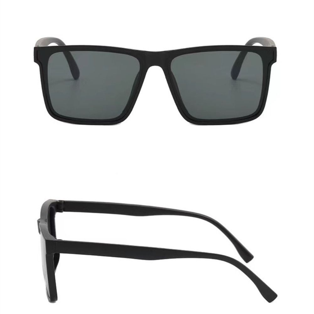 Punk Driving Glasses Sun-Protective Black Shades Glasses Square Frame Sunglasses Beach
