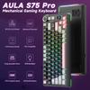 AULA S75pro Беспроводная Клавиатура Трехрежимная RGB Игровая Клавиатура Сменные Колпачки Клавиш PBT с Макро-Программным Обеспечением