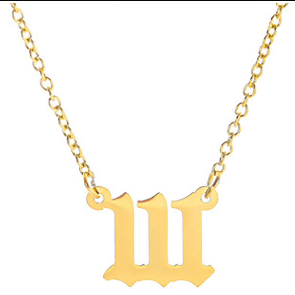 Трендовое европейское ожерелье с уникальным цифровым дизайном, элегантный простой модный аксессуар для женщин