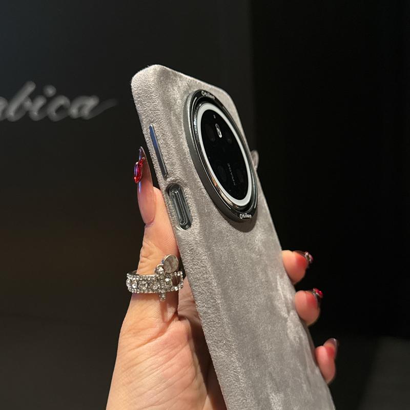 Премиальный Итальянский Замшевый Чехол Для Huawei Mate 60 70 80 Pro Max Magsafe Металлическая Рамка Камеры Уютный Захват Задняя Крышка