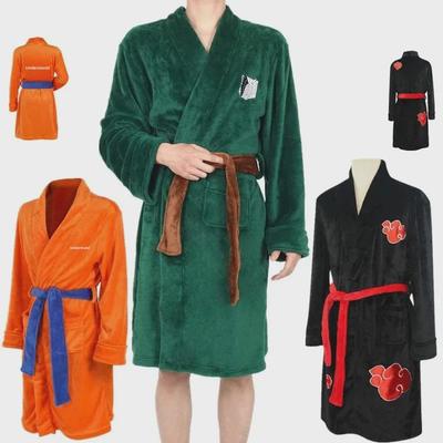 Халат с 3D-принтом Naruto & Dragon Ball 2022 года — удобная ночная рубашка Attack on Titan, цельный, большой размер