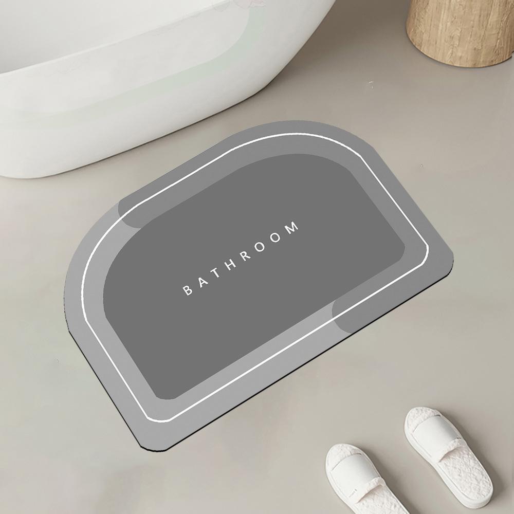 Nordic Wind Bathroom Diatom Mud Moisture-wicking Mat Non-slip Quick Dry Durable Washroom Foot Mat Home Bathroom Mat