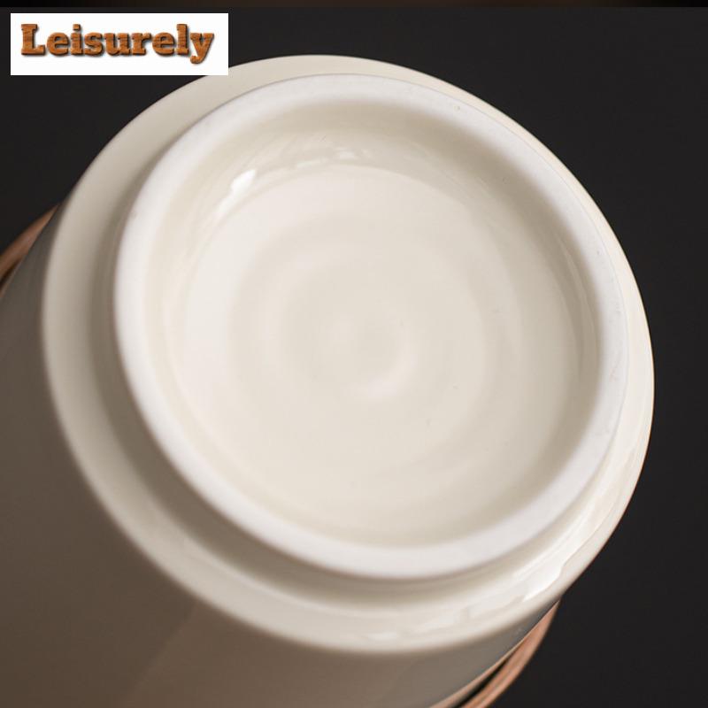 Керамическая кофейная чашка в стиле ретро, цвет пепел травы, большая вместимость, кружка с талией, бытовая, личная, кувшин для воды, мастерский чайник для питья