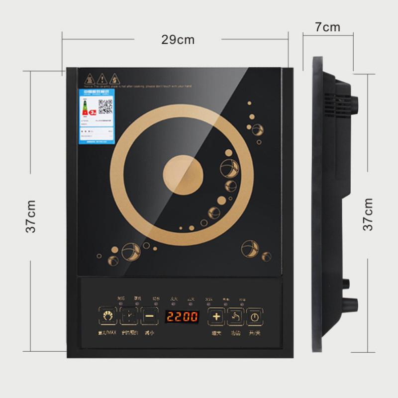 Бытовая вогнутая электромагнитная плита 3500 Вт Высокомощная индукционная плита Коммерческая энергосберегающая плита для жарки