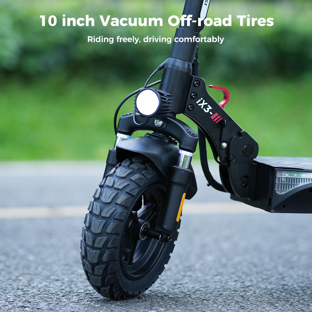 iScooter iX3 Electric Scooter, 10" Tires 800W Motor 48V10Ah Lithium Battery Max Speed 40km/h Max Range 40km Off-road Scooter