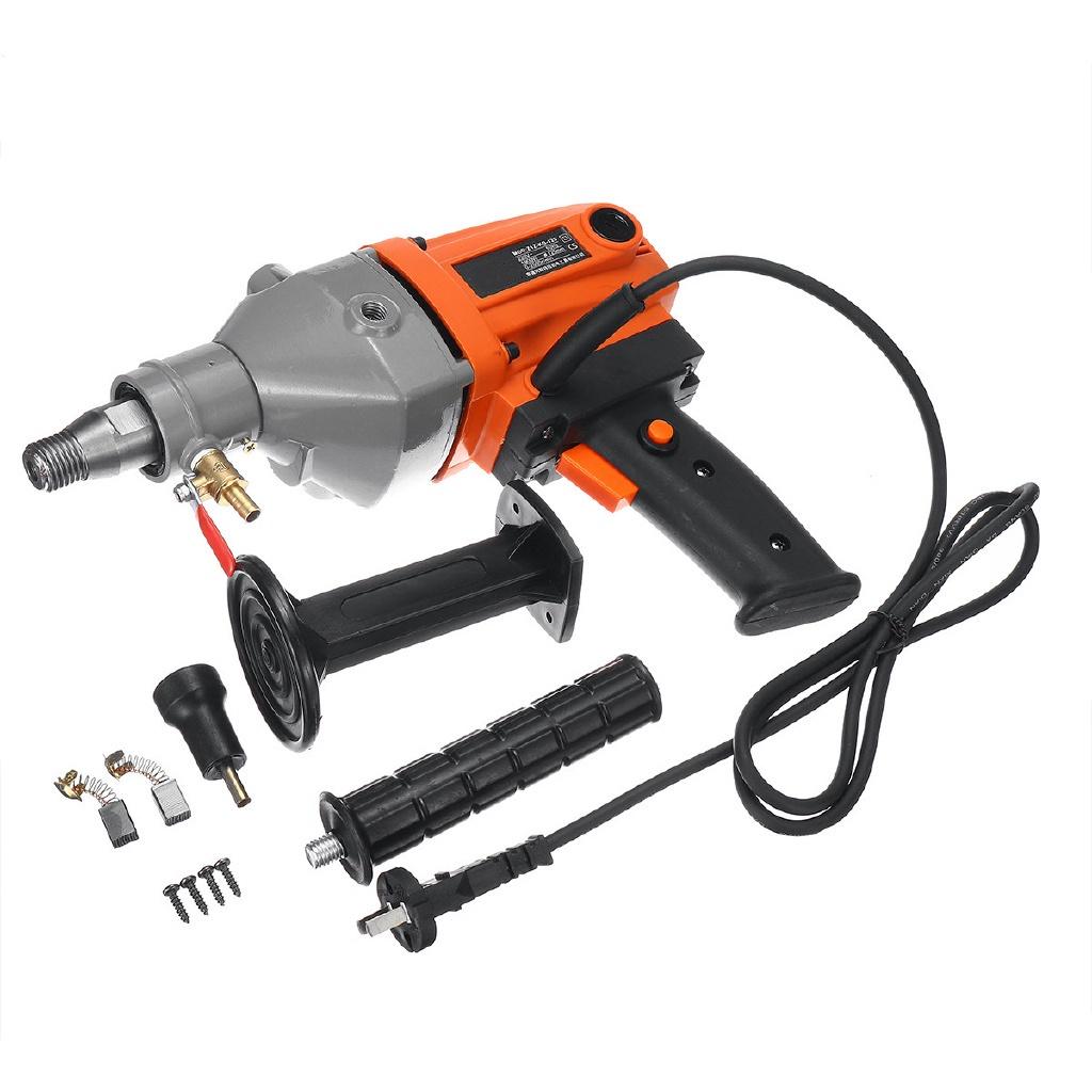 220V 1900W Drill Diamond Core Drill Wet Handheld Concrete Core Drilling Machine + Water Pump Accessories Drill Machine