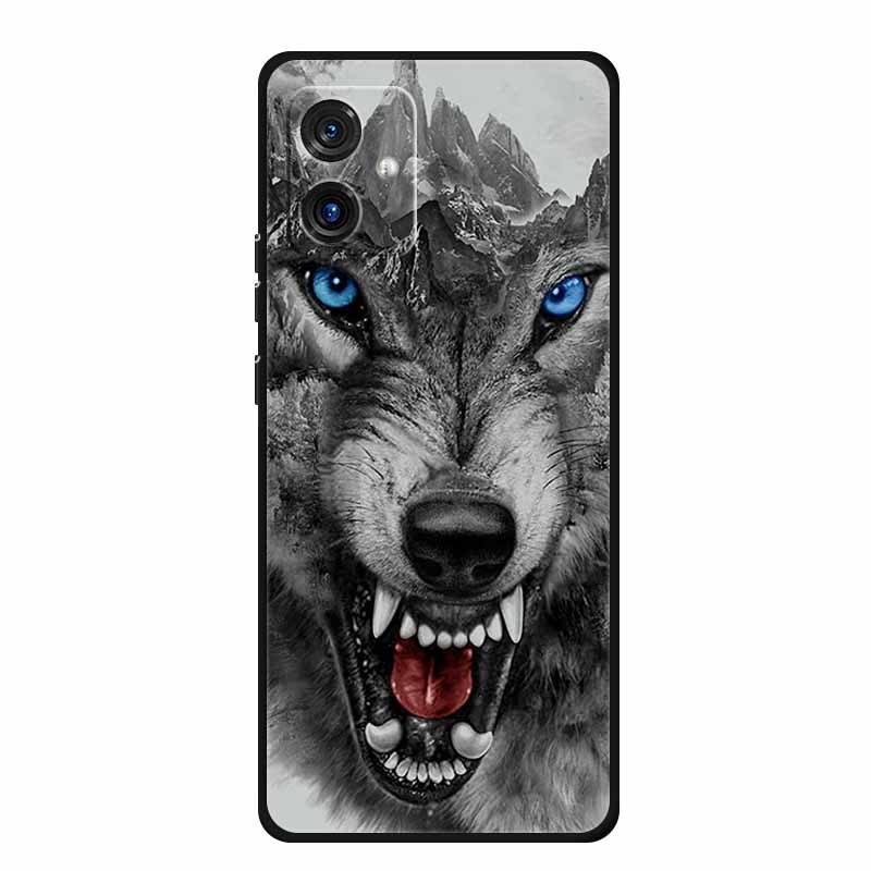 For Motorola G14 4G Case Animals TPU Silicone Soft Cover Phone Cases for Moto G14 G 14 MotoG14 PAYF0010IN Shockproof Wolf Fundas