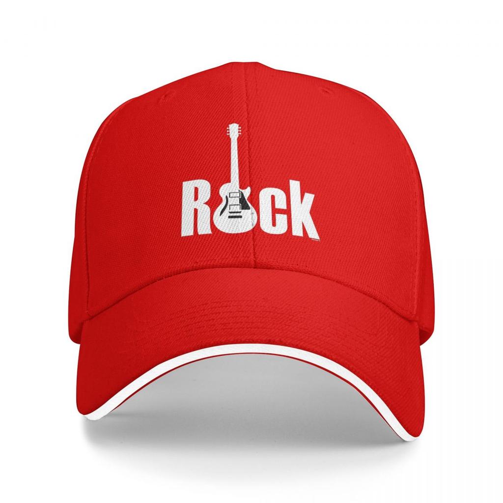 Бейсболка Snapback с логотипом Rock и гитарой, дышащая, повседневная, для улицы, унисекс