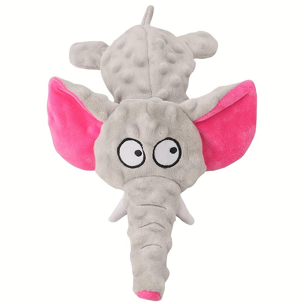 Dogs Interactive Toy Chew For Durable Elephant Plush Toy With Teeth Grinding And Squeak Benefits
