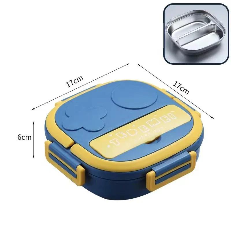 304 Stainless Steel Portable Lunch Box Bento Box for Baby Child Student School Thermal Food Container for Outdoor Camping Picnic