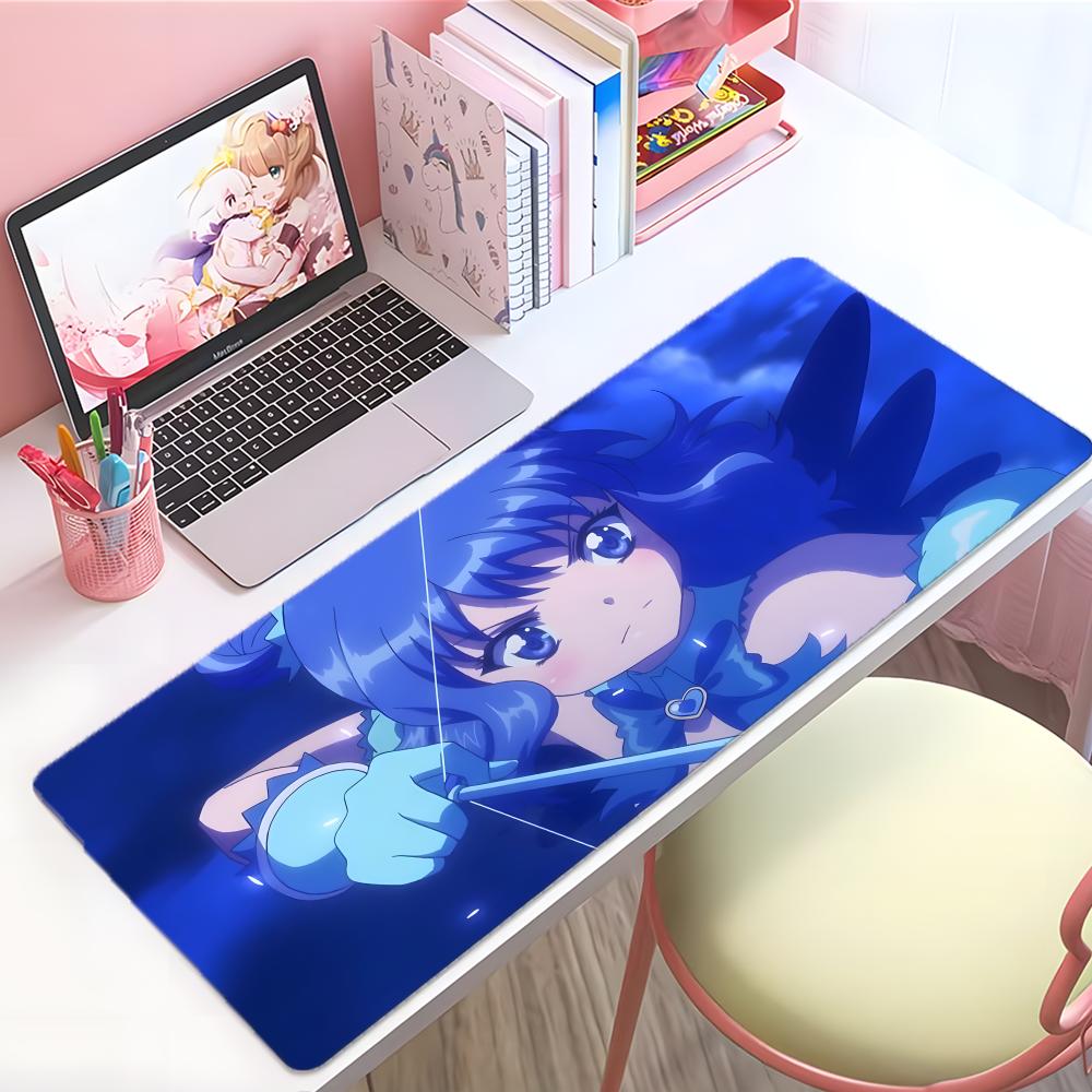 Cute Magical Anime TTokyo Mew Mew Mouse Pad Large Thick Desk Pad Stitched Edges Gaming Mouse Mat For Pc