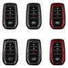 Чехол для ключа автомобиля из углеродного волокна T-Carbon для Toyota Camry Hybrid Land Cruiser Alphard Hillix Highlander Rav4 Аксессуары для брелока