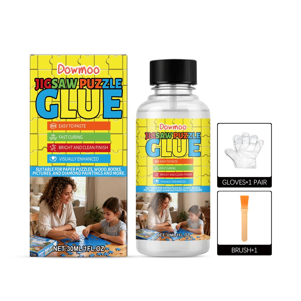 DOWMOO Puzzle Glue Set – Clear Puzzle Adhesive for DIY, Office, Home Daily Use