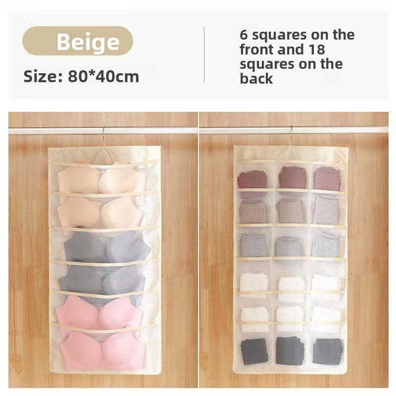 1pc Double-sided Underwear Storage Bag, Hanging Underwear and Underpants Storage Bag, Compartments for Household Use