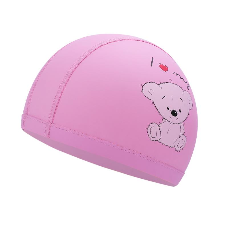 Детская удобная шапочка для плавания «Дельфин» - Однотонная с ПУ-покрытием, Подходит для мальчиков и девочек.