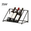 Small Wine Storage for Kitchen Liquor Bottle Display Shelf, Tilted Iron Art Rack, Modern Compact Cabinet Style Holder, Home Bar And Tabletop