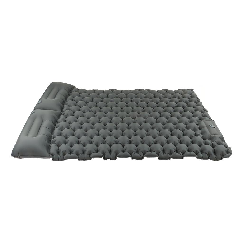 Коврик для кемпинга, серый, водонепроницаемый, нейлоновый, эргономичный, поддерживающий, для ног, пресс 60S, надувной, спальный коврик