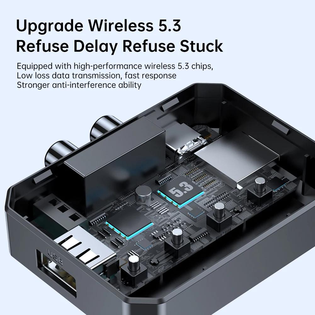 NFC Bluetooth 5.3 аудиоресивер 3,5 мм AUX R/L RCA стерео Lossless HIFI музыкальный беспроводной адаптер USB U-Disk Play пульт дистанционного управления