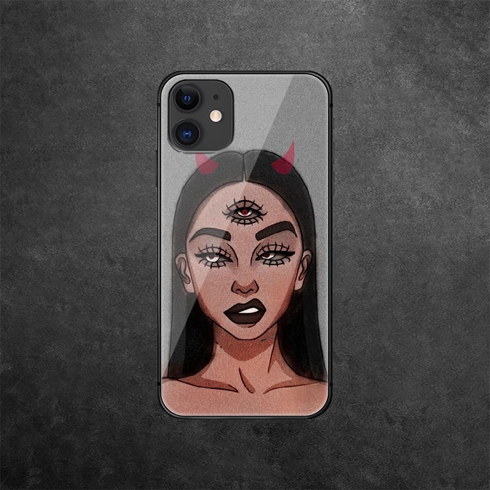 Сексуальный чехол для телефона из закаленного стекла с дьяволом для iPhone Samsung Galaxy OnePlus Oppo Xiaomi Redmi Note SA 7 8 9 10 11 12 13 14 20 21 22 53 Pro Max Plus Ultra