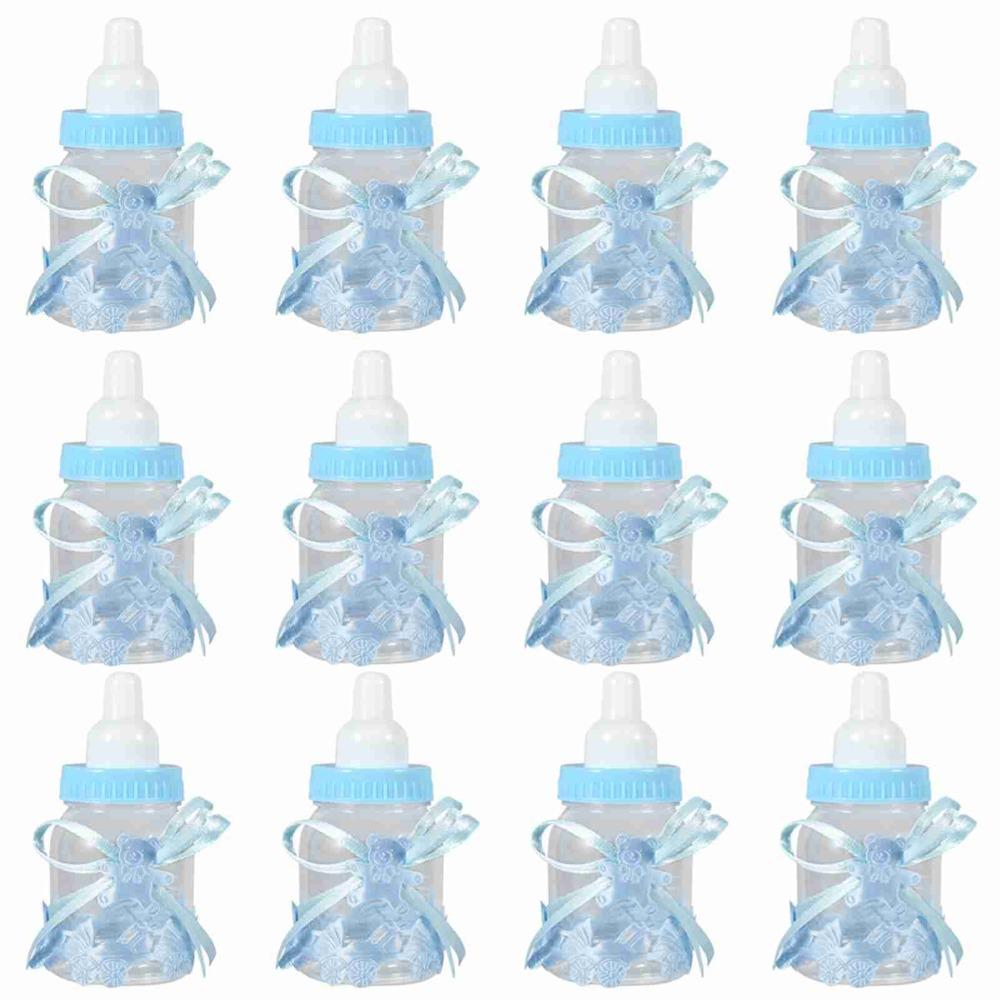 12pcs Plastic Candy Chocolate Bottles With Ribbons Candy Present Bottles  Home Party Decor