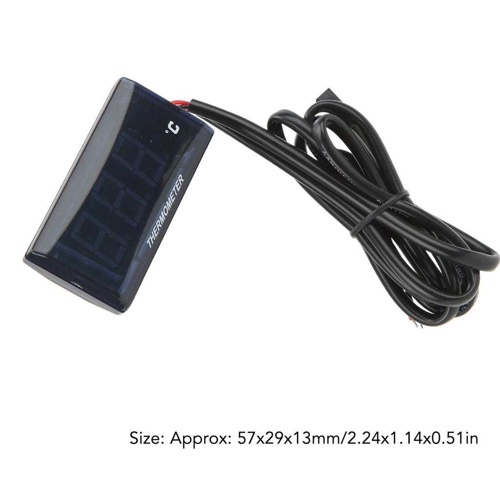 Motorcycle 12V LCD Screen Slim Water Temperature Gauge With 16mm Tee for Motorbike