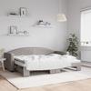 VidaXL Daybed with Trundle Bed Taupe 80x200 Cm Fabric 3197186